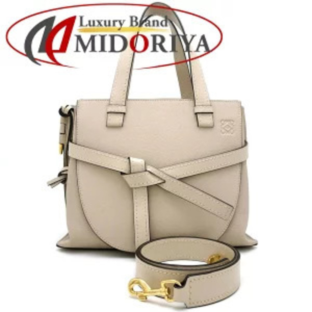 Loewe Gate Bag Top Handle Leather Beige